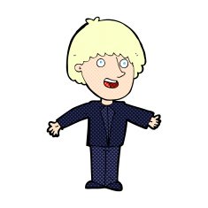 comic cartoon happy man N21