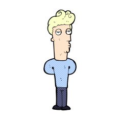 comic cartoon bored man N4