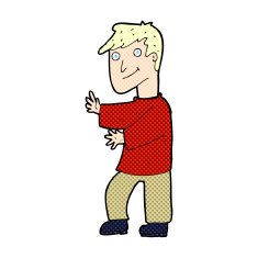 comic cartoon happy man N22