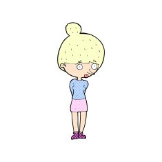 comic cartoon woman staring N2