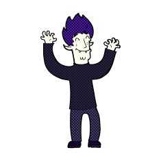 comic cartoon happy vampire man N3