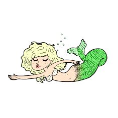 comic cartoon mermaid N5