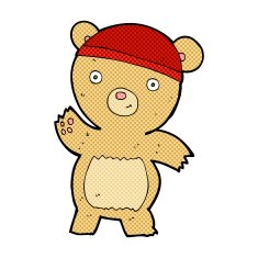 comic cartoon teddy bear N35