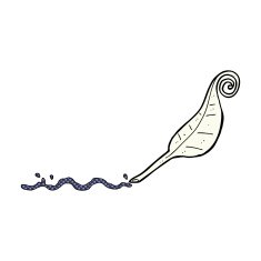 comic cartoon feather quill