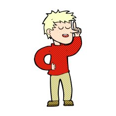 comic cartoon man with idea N6