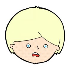 comic cartoon unhappy boy N2