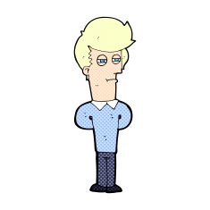 comic cartoon jaded man N2