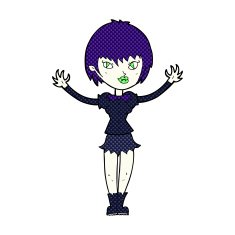 comic cartoon vampire girl N14
