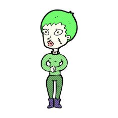 comic cartoon zombie girl N2