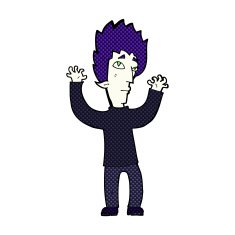 comic cartoon vampire giving up