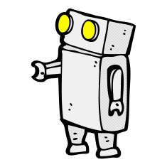 comic cartoon robot N9