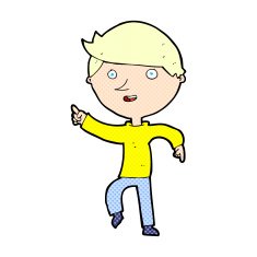 comic cartoon happy pointing