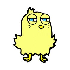 funny comic cartoon bird N9