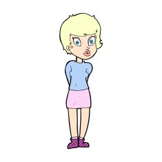 comic cartoon pretty woman N13