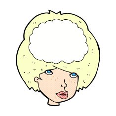 comic cartoon empty headed woman