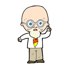 comic cartoon professor