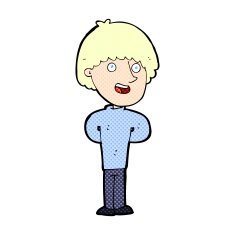 comic cartoon happy man N25