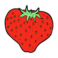 comic cartoon strawberry N7