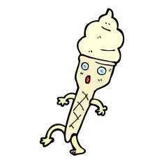 comic cartoon ice cream