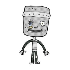 comic cartoon funny robot N4
