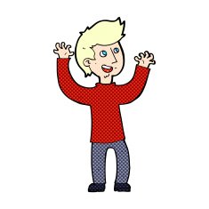 comic cartoon happy man N26