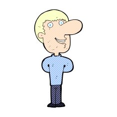 comic cartoon happy man N27