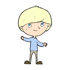 comic cartoon happy boy N9