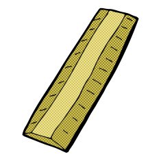 comic cartoon wooden ruler N2