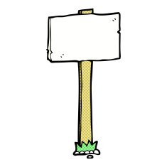 comic cartoon signpost N2