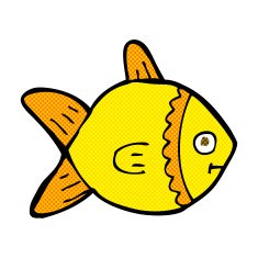 comic cartoon fish N10
