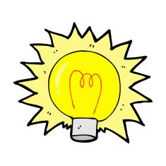 comic cartoon electric light bulb N5