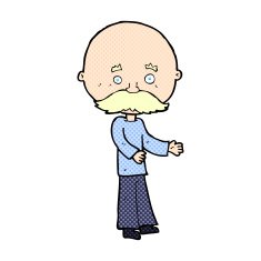 comic cartoon man with mustache N5