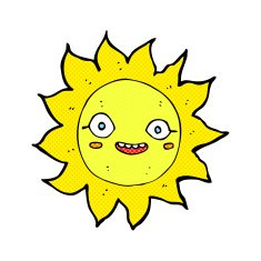 comic cartoon happy sun N2