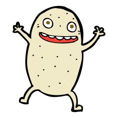comic cartoon happy potato