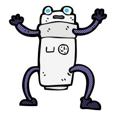 comic cartoon robot N12