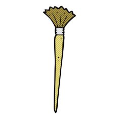 comic cartoon artist's brush