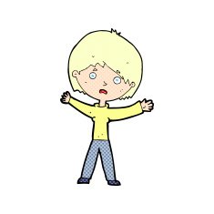 comic cartoon worried woman N6
