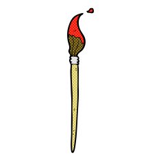 comic cartoon artist's brush N3