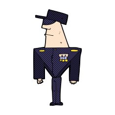 comic cartoon guard