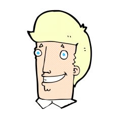 comic cartoon happy man N28