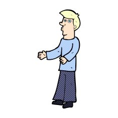comic cartoon curious man N5