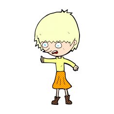 comic cartoon woman stressing out