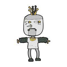 comic cartoon robot N13