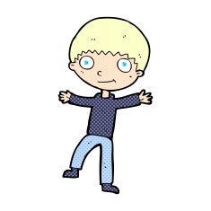 comic cartoon happy boy N11
