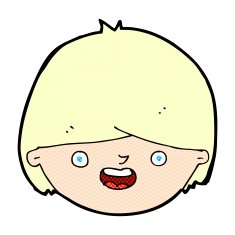 comic cartoon happy face N6