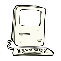 comic cartoon old computer N4