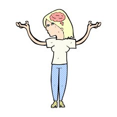 comic cartoon intelligent woman N2
