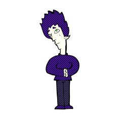 comic cartoon curious vampire