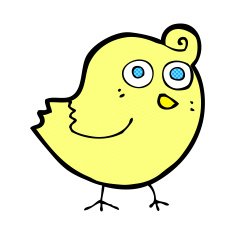 funny comic cartoon bird N12