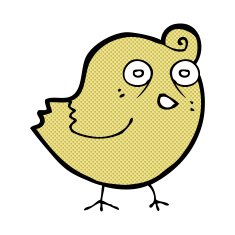 funny comic cartoon bird N13